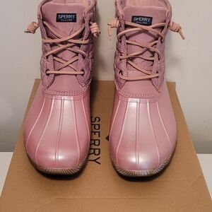 Sperry Pink Duck Boots